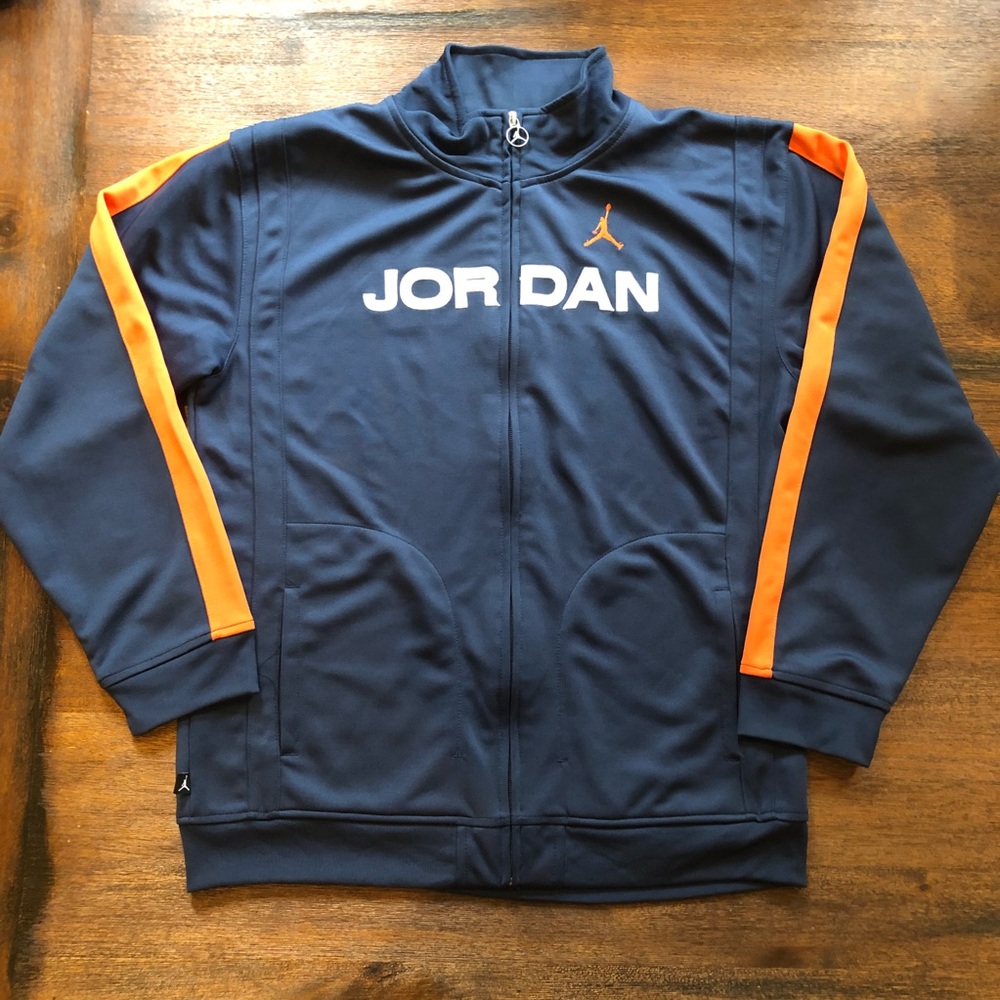 Air Jordan blue orange zip up track jacket large